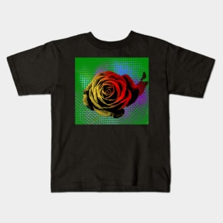 Pop art, rose green, yellow, red Kids T-Shirt